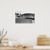 オレゴン州デポー湾シーウォール沿いのタウンビュー ポスター (キッチン)