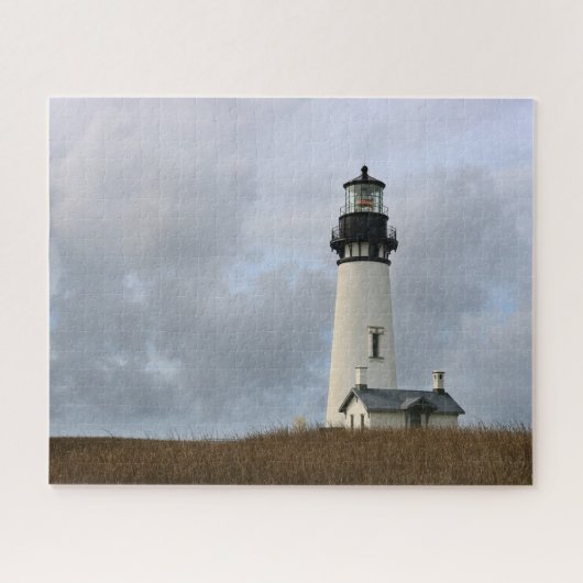 オレゴン州ニューポートにYaquina Head Light house ジグソーパズル (横)