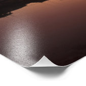 オレゴン州ニューポートブリッジの背後に沈む太陽 フォトプリント            (角)