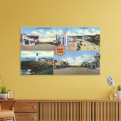 オレゴン州ニューポート – Yaquina Light house, Main キャンバスプリント (インサイチュ (リビング))