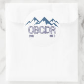 オレゴン州バックカントリー探索ルートステッカー ラウンドシール (バッグ)