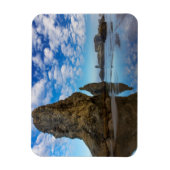 オレゴン州バンドンのバンドンビーチの海面架1 マグネット (縦)