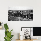 オレゴン州バーンズの鳥瞰写真 ポスター (ホームオフィス)