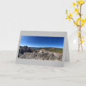 オレゴン州パウリナ湖の眺め カード (黄色い花)