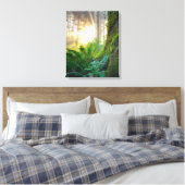 オレゴン州パシフィック・コースト・フォレスト キャンバスプリント (インサイチュ (寝室))