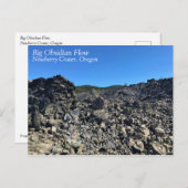 オレゴン州ビッグオブシディアンフロー ポストカード (正面/裏面)