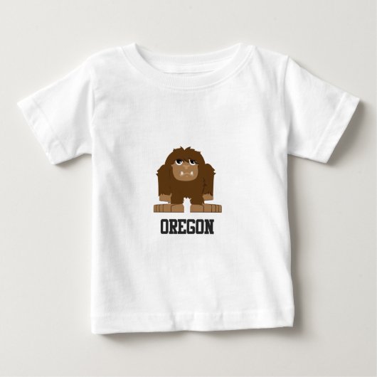 オレゴン州ビッグフット ベビーTシャツ (正面)