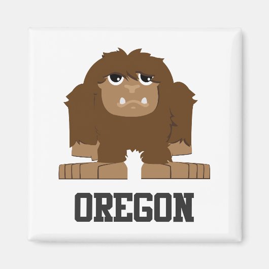 オレゴン州ビッグフット マグネット (正面)