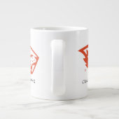 オレゴン州ビーバー |ビーバーヘッド ジャンボコーヒーマグカップ (裏面)