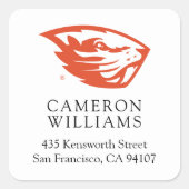 オレゴン州ビーバー |ビーバーヘッド スクエアシール (正面)