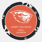 オレゴン州ビーバー |ビーバーヘッド ラウンドシール (正面)