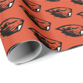 オレゴン州ビーバー |ビーバーヘッド ラッピングペーパー (ロールコーナー)