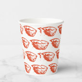 オレゴン州ビーバー |ビーバーヘッド 紙コップ (右)