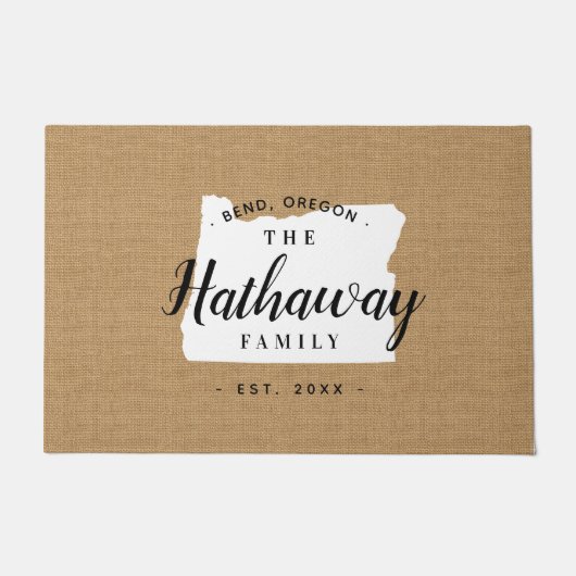 オレゴン州ファミリーモノグラム州書類 ドアマット (正面)