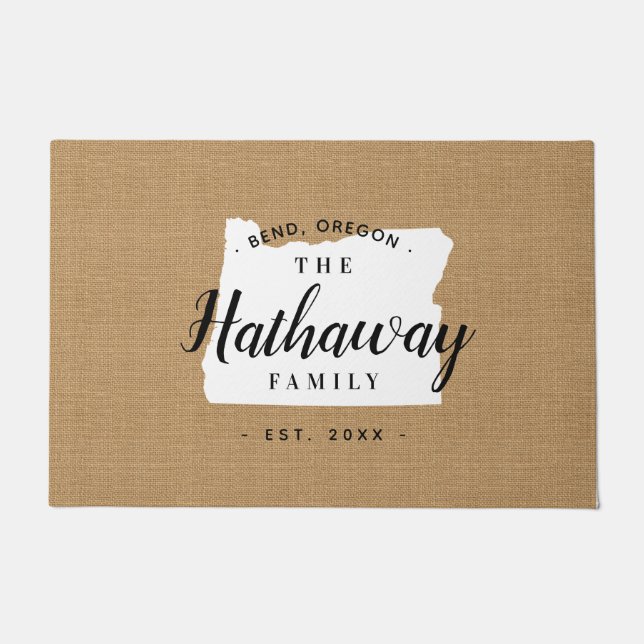 オレゴン州ファミリーモノグラム州書類 ドアマット (正面)