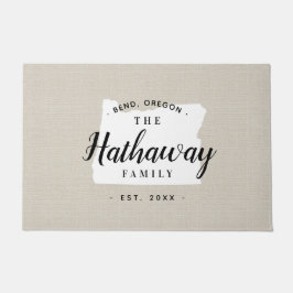 オレゴン州ファミリーモノグラム州書類 ドアマット