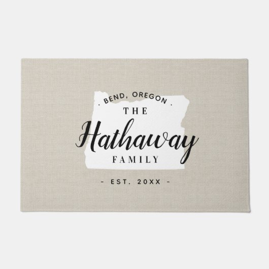 オレゴン州ファミリーモノグラム州書類 ドアマット (正面)