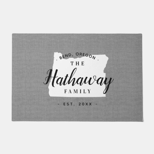 オレゴン州ファミリーモノグラム州書類 ドアマット (正面)