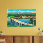 オレゴン州フィレンツェのシウスロー川橋 キャンバスプリント (インサイチュ (リビング))