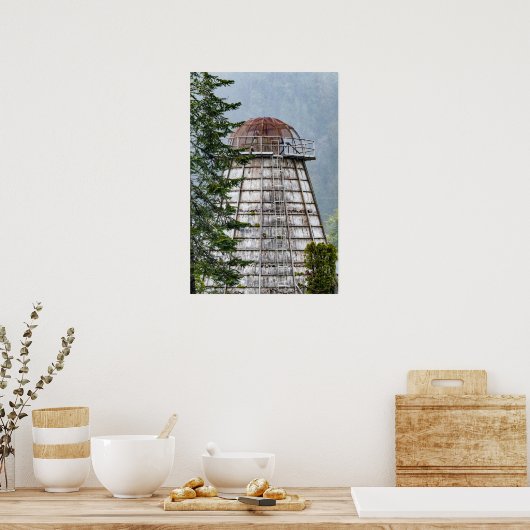 オレゴン州フィレンツェの近くの歴史的なミルウィグワムバーナー ポスター (キッチン)