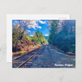 オレゴン州フィレンツェの鉄道線路 ポストカード (正面/裏面)