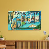 オレゴン州フォレストグローブ – ラージレターシーン キャンバスプリント (インサイチュ (リビング))