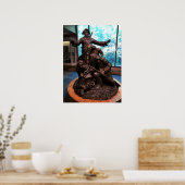 オレゴン州フォートクラトソップのルイス&クラーク像 ポスター (キッチン)