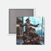 オレゴン州フォートクラトソップのルイス&クラーク像 マグネット (正面/裏面)