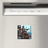 オレゴン州フォートクラトソップのルイス&クラーク像 マグネット (インサイチュ (食洗機))