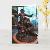 オレゴン州フォート·クラトソップ、ルイス&クラーク·スタチュー カード (黄色い花)