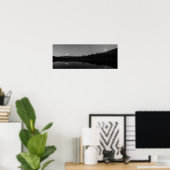 オレゴン州フッド山の月明かり ポスター (ホームオフィス)