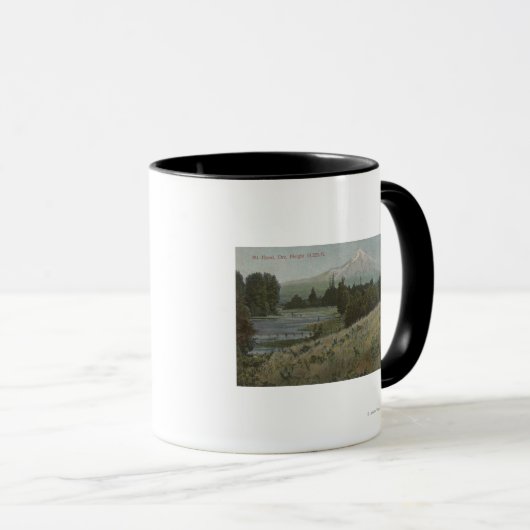 オレゴン州フッド山 – フッドから山の景色 マグカップ (正面右)