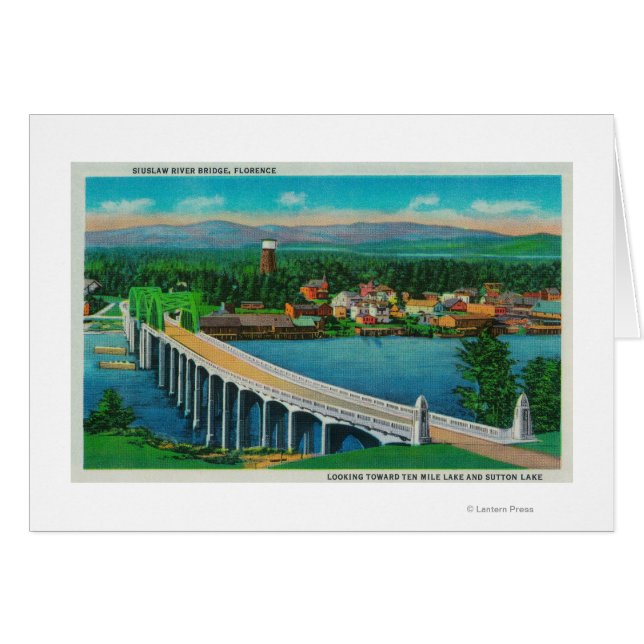 オレゴン州フローレンスのシウスロー川の橋 (正面横)