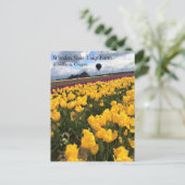 オレゴン州ホットエアバルーンで美しいチューリップフィールド ポストカード (スタンド正面)