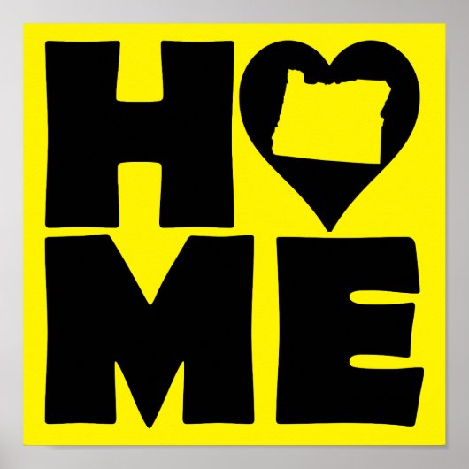 オレゴン州ホームハート州ポスターサイン ポスター (正面)