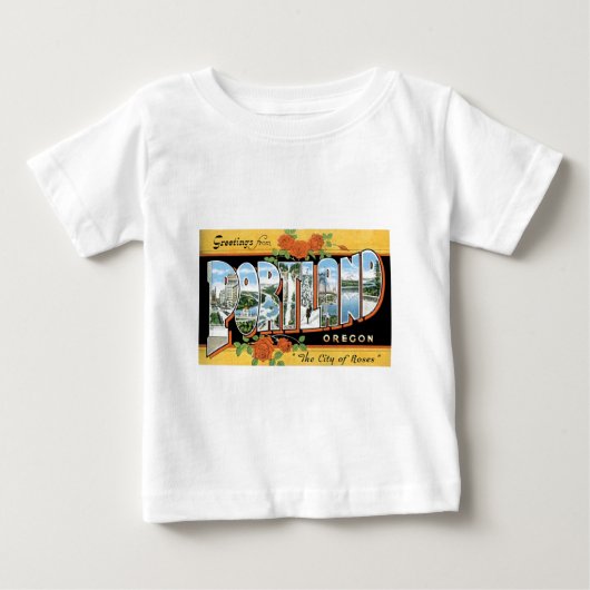 オレゴン州ポートランドからの挨拶！ ベビーTシャツ (正面)