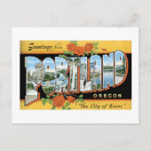 オレゴン州ポートランドからの挨拶! ポストカード (正面)