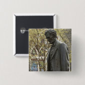 オレゴン州ポートランドのアブラハム・リンカーンの像 缶バッジ (正面&裏面)
