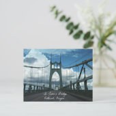 オレゴン州ポートランドのセント・ジョンズ・ブリッジ ポストカード (スタンド正面)