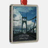 オレゴン州ポートランドのセント・ジョンズ・ブリッジ メタルオーナメント (右)