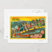 オレゴン州ポートランドのラージレターのシーン ポストカード (正面/裏面)