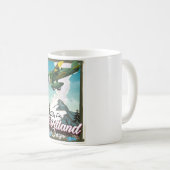 オレゴン州ポートランドのヴィンテージ旅行ポスター コーヒーマグカップ (正面右)