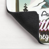 オレゴン州ポートランドのヴィンテージ旅行ポスター マウスパッド (コーナー)