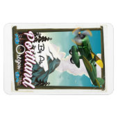 オレゴン州ポートランドのヴィンテージ旅行ポスター マグネット (横)