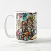 オレゴン州ポートランドの独立カフェ コーヒーマグカップ (左)