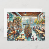 オレゴン州ポートランドの独立カフェ ポストカード (正面/裏面)