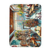 オレゴン州ポートランドの独立カフェ マグネット (縦)