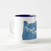 オレゴン州ポートランドウッドグレイン ツートーンマグカップ (正面左)