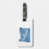 オレゴン州ポートランドウッドグレイン ラゲッジタグ (裏面縦)