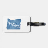 オレゴン州ポートランドウッドグレイン ラゲッジタグ (裏面横)